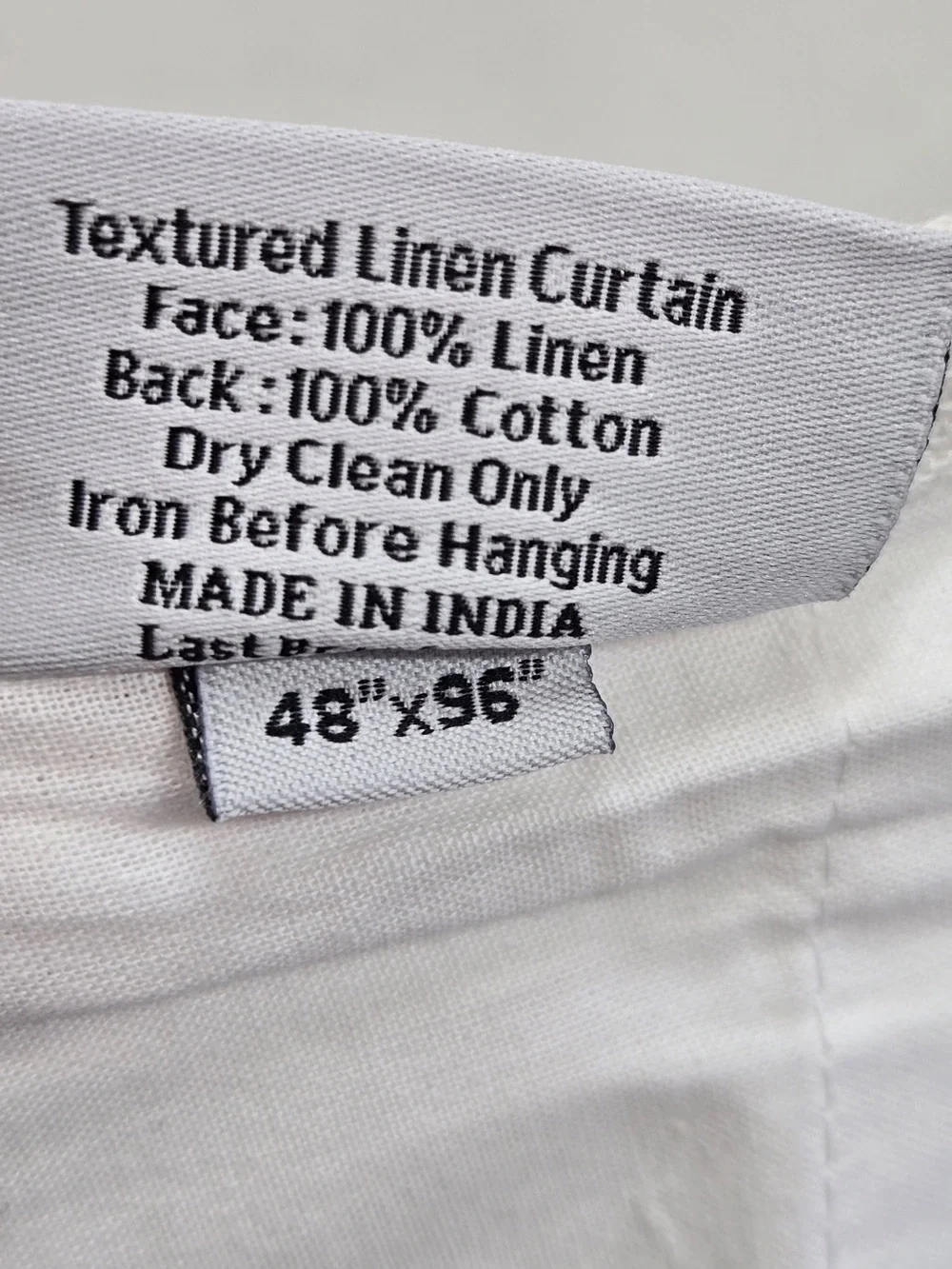 NWT QUINCE Set Of 2 48x96 Heavyweight European Linen Curtains White 9957